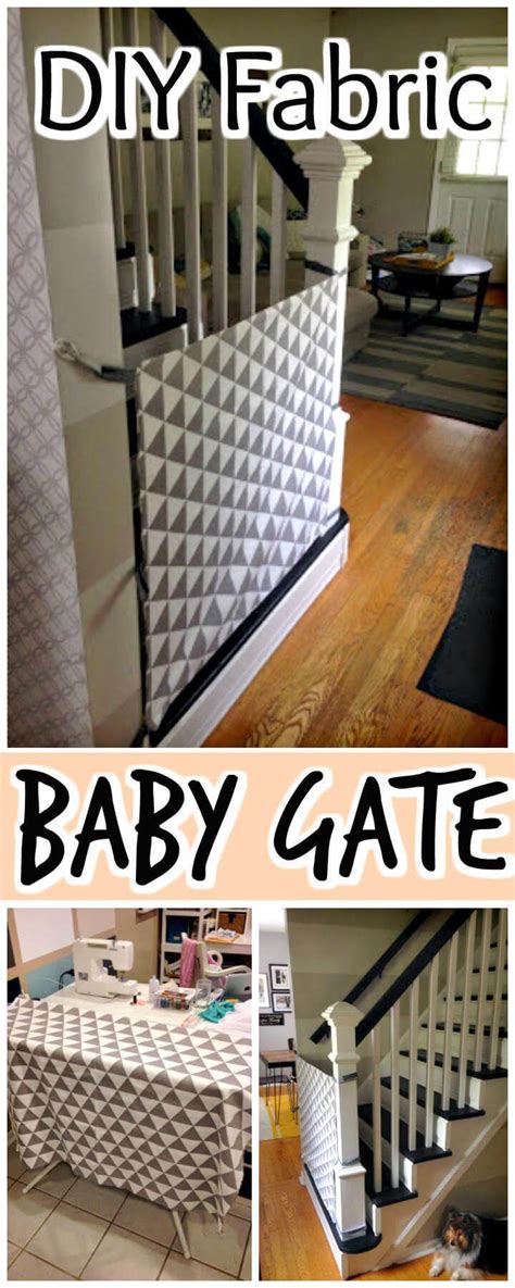 cover metal baby gate with fabric|diy baby gate panels.